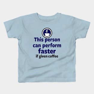 Funny Coffee Disclaimer Meme Gift For Coffee Lovers Kids T-Shirt